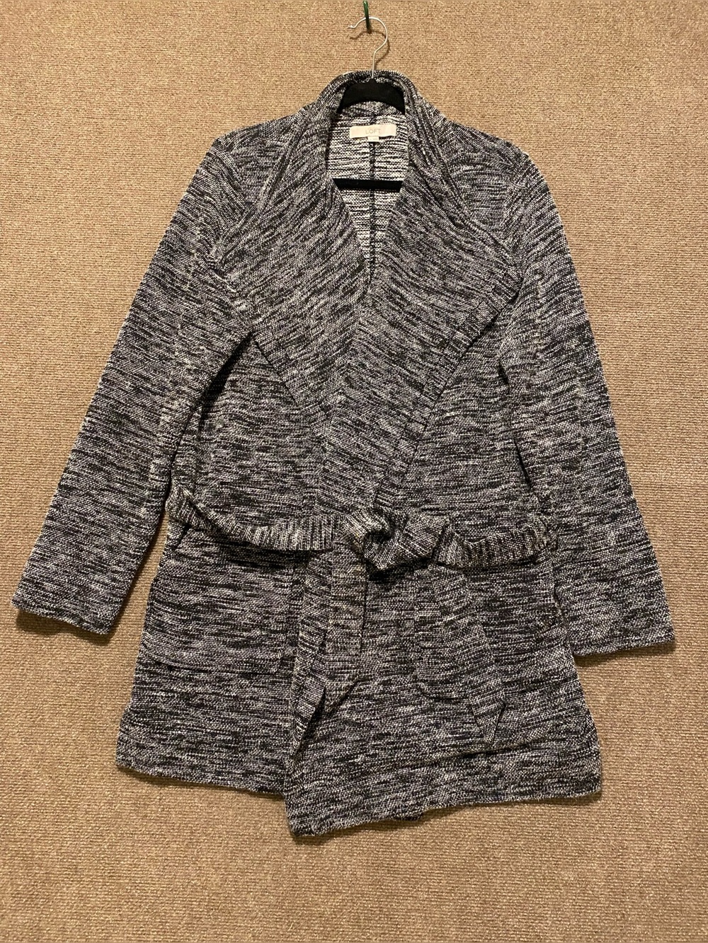 LOFT Ann Taylor Marled Knit Draped Wrap Cardigan XL